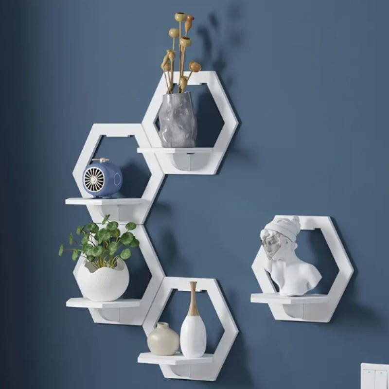 A Hexagonal Floating Shelf
